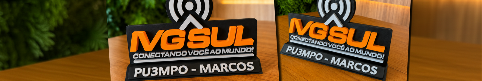 Placa de Mesa IVG SUL com Indicativo Personalizado