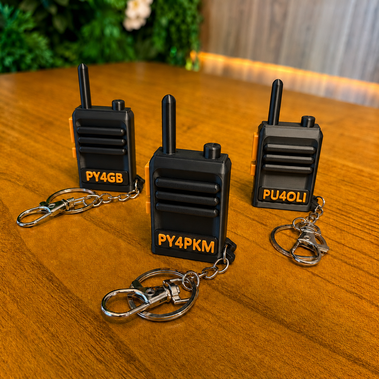 Kit 5 Chaveiros de Rádio Personalizados com Indicativo